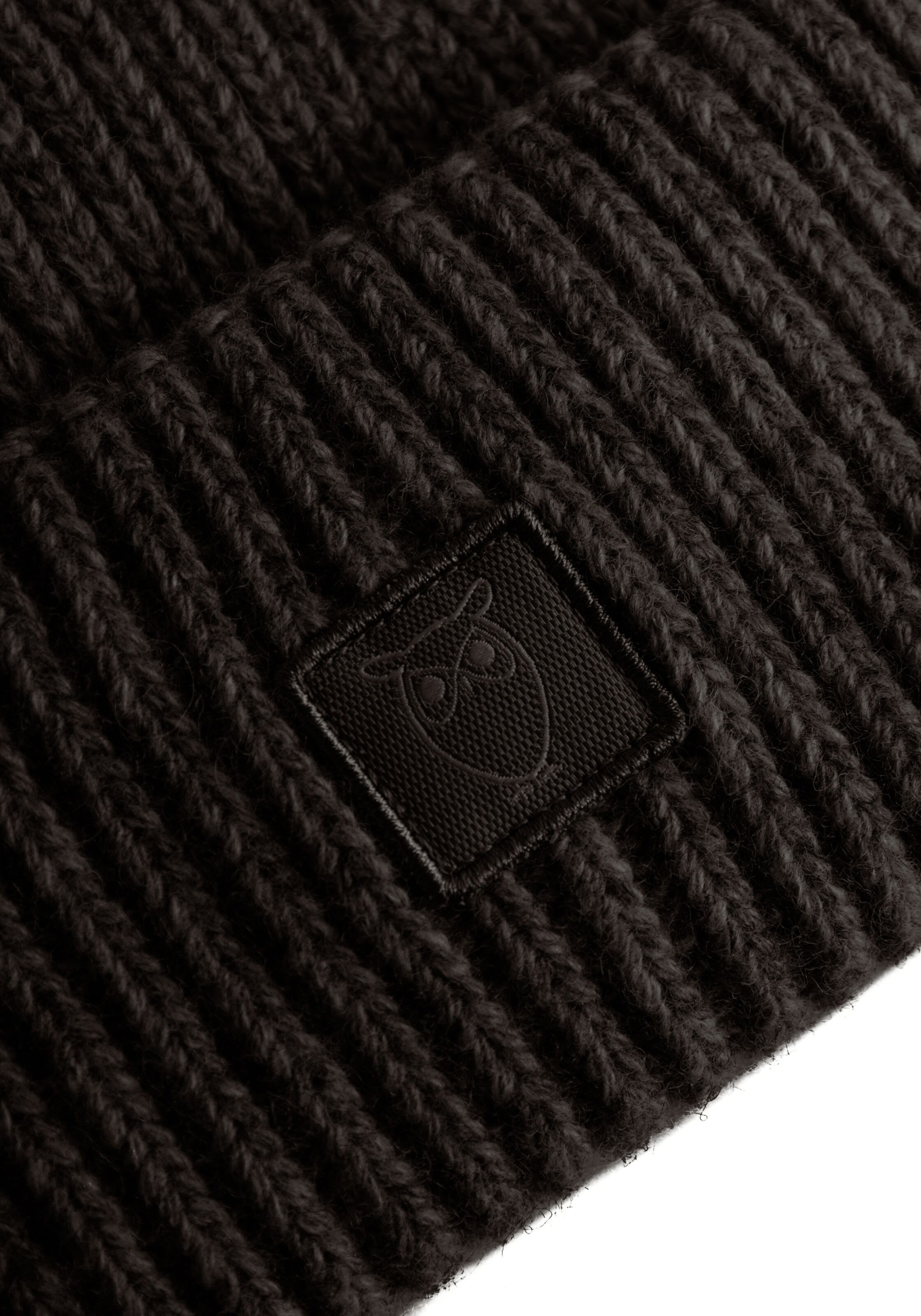Knowledge Cotton Apparel Beanie Merino Wool Rib Beanie Chocolate Torte