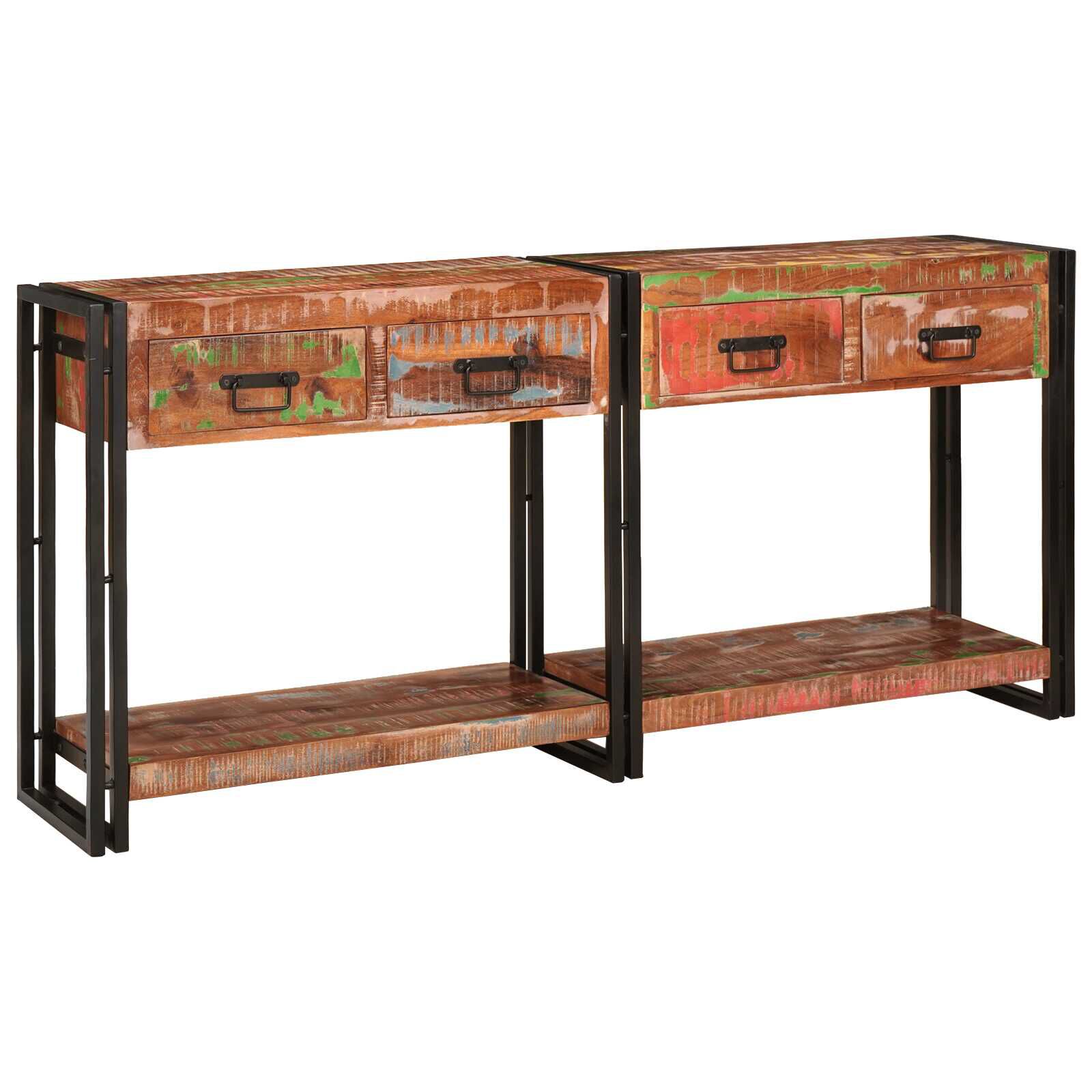 vidaXL Consoletafelset met lades 2 st. Multicolor
