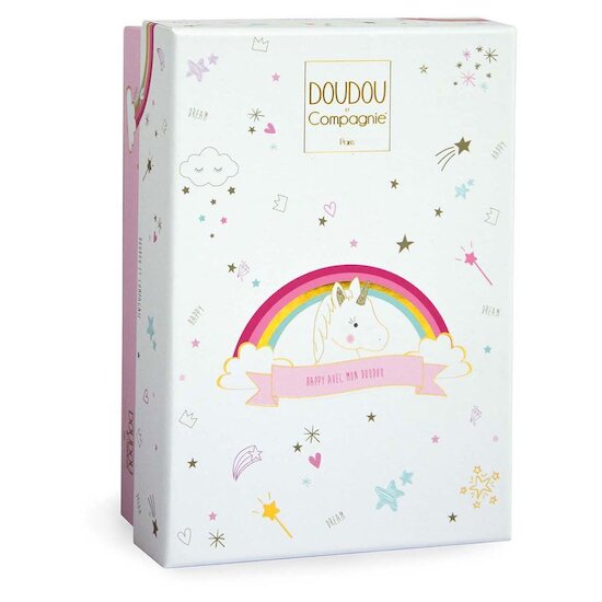 Licorne hochet avec doudou   Rose        de               Doudou et Compagnie