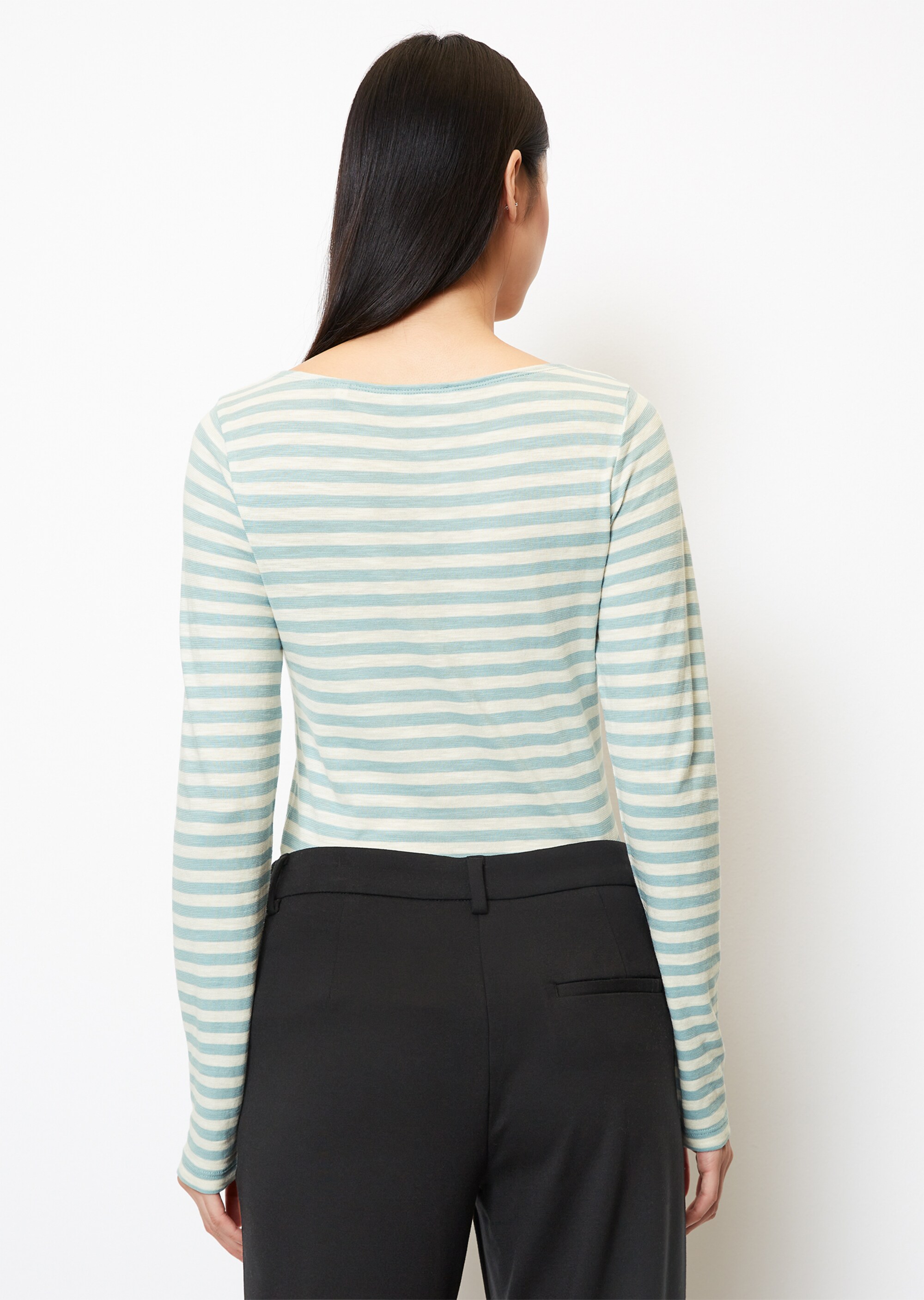 Ringel-Longsleeve regularaus Slubjersey