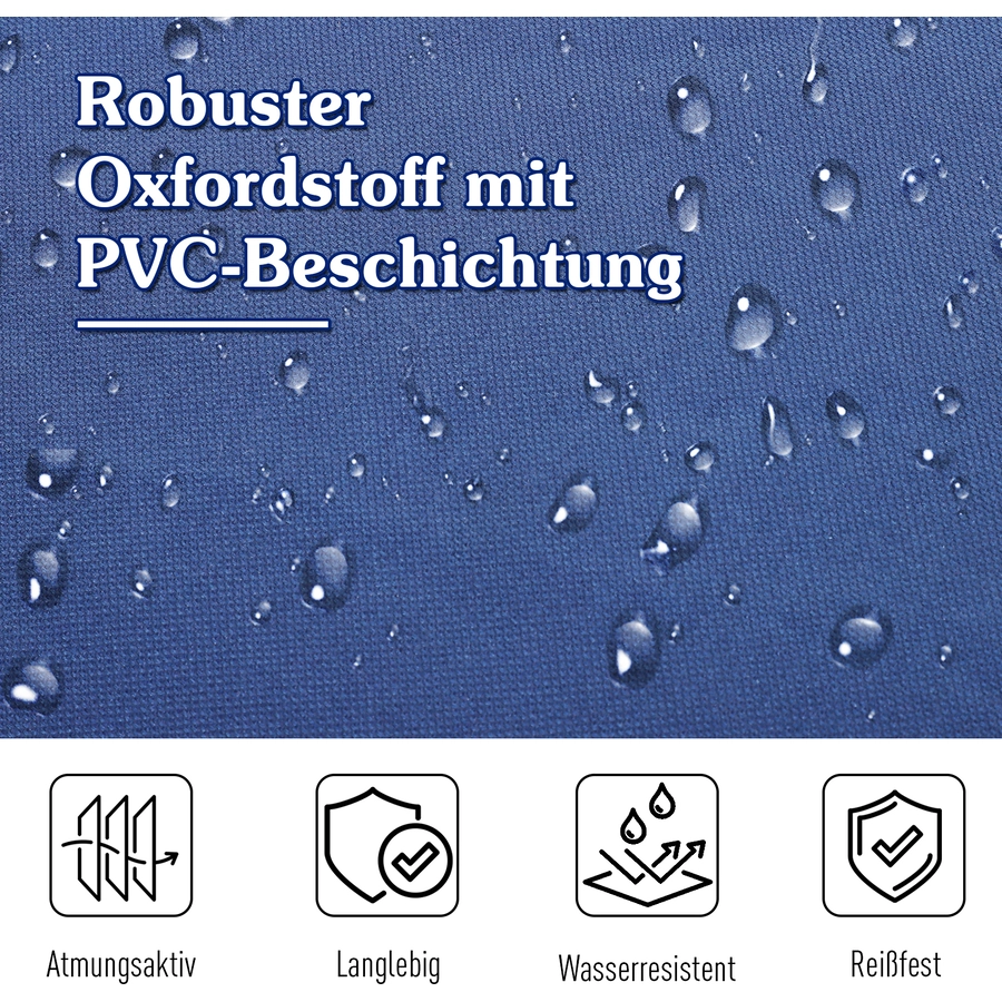 Outsunny Feldbett mit Aufbewahrungstasche blau, beige