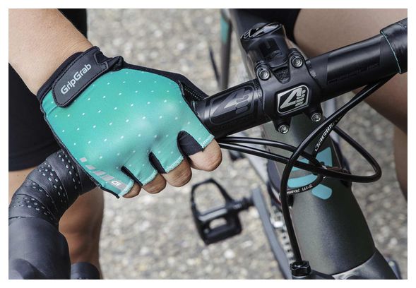 Paire de Gants Courts Femme GripGrab Rouleur Vert Noir
