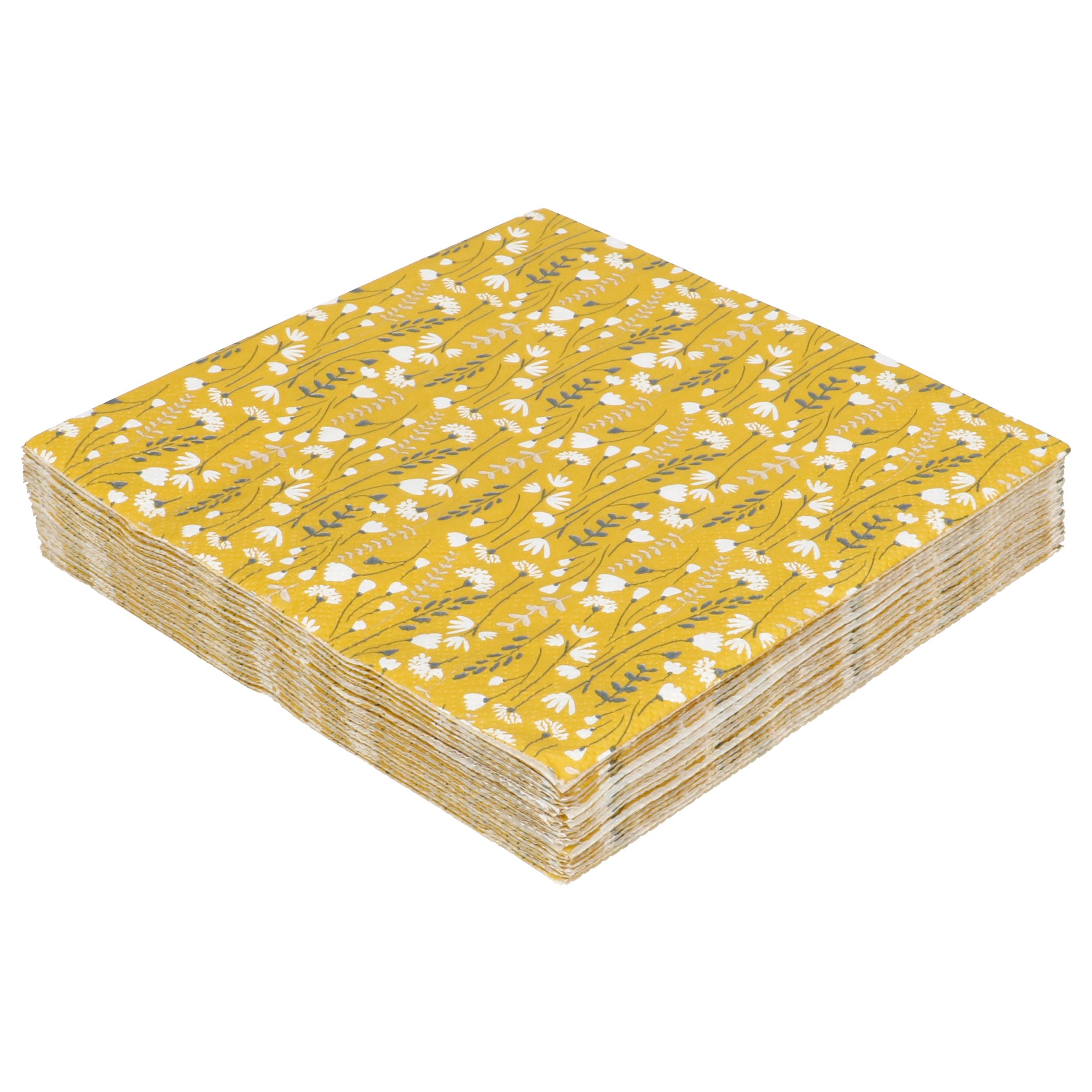 Servetten, papier, veldbloemen, 33 x 33 cm, 20 stuks
