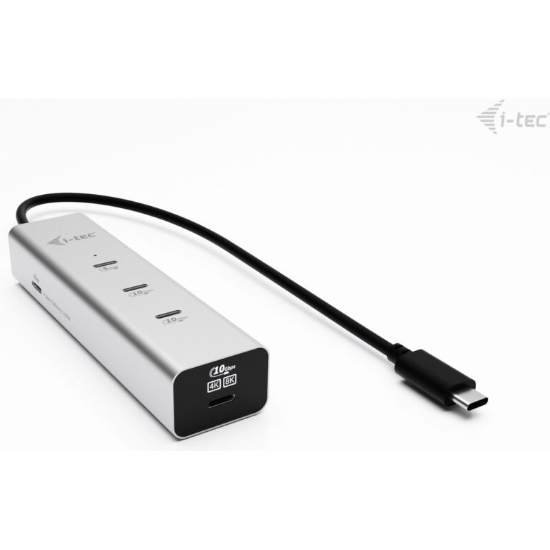 i-tec Metal USB-C Charging HUB 5port with USB-C video 8K + Power Delivery 85W