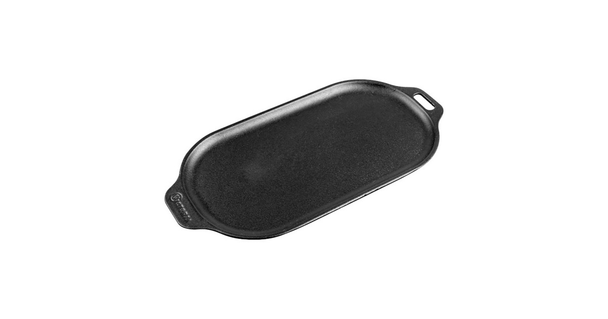VictoriaServeerschaal 34 x 17 cm, Enameled grillplaat  (Zwart, Color packaging)