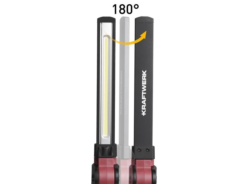 Kraftwerk Akku-Lampe 12 x LED Handlampe Slimlight 700, 3.7 Leistungsstarke Handleuchten mit flexibler 180° klappbarer Lichtrichtung