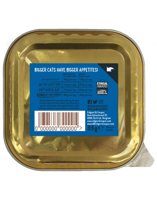 Edgard&Cooper Kuipje Adult 85 g - Kattenvoer