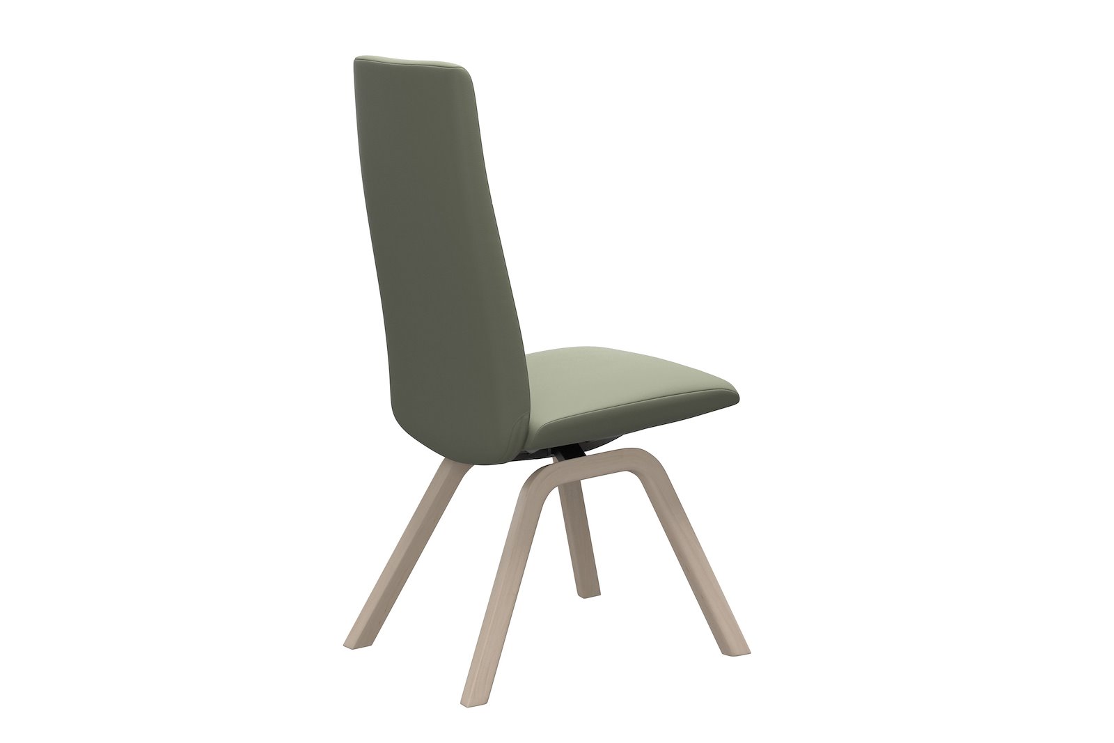 Chilli spisestol Hud Paloma Shadow Green med hvitlasert understell