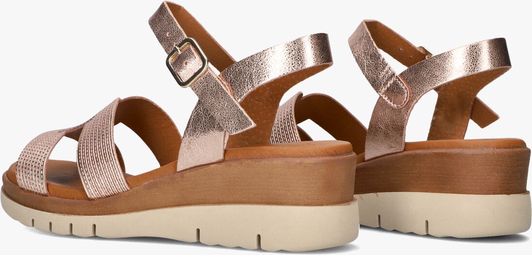 roségouden stefano lauran sandalen met hak met koord sandaal