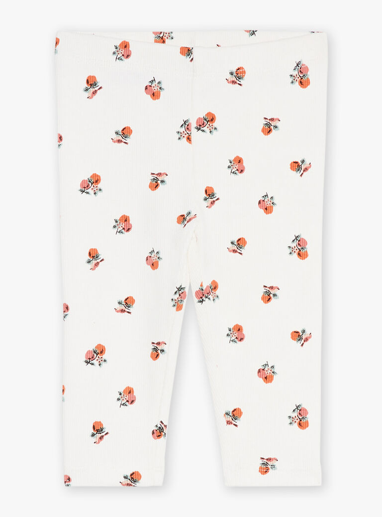 Legging vanille à imprimé fruits