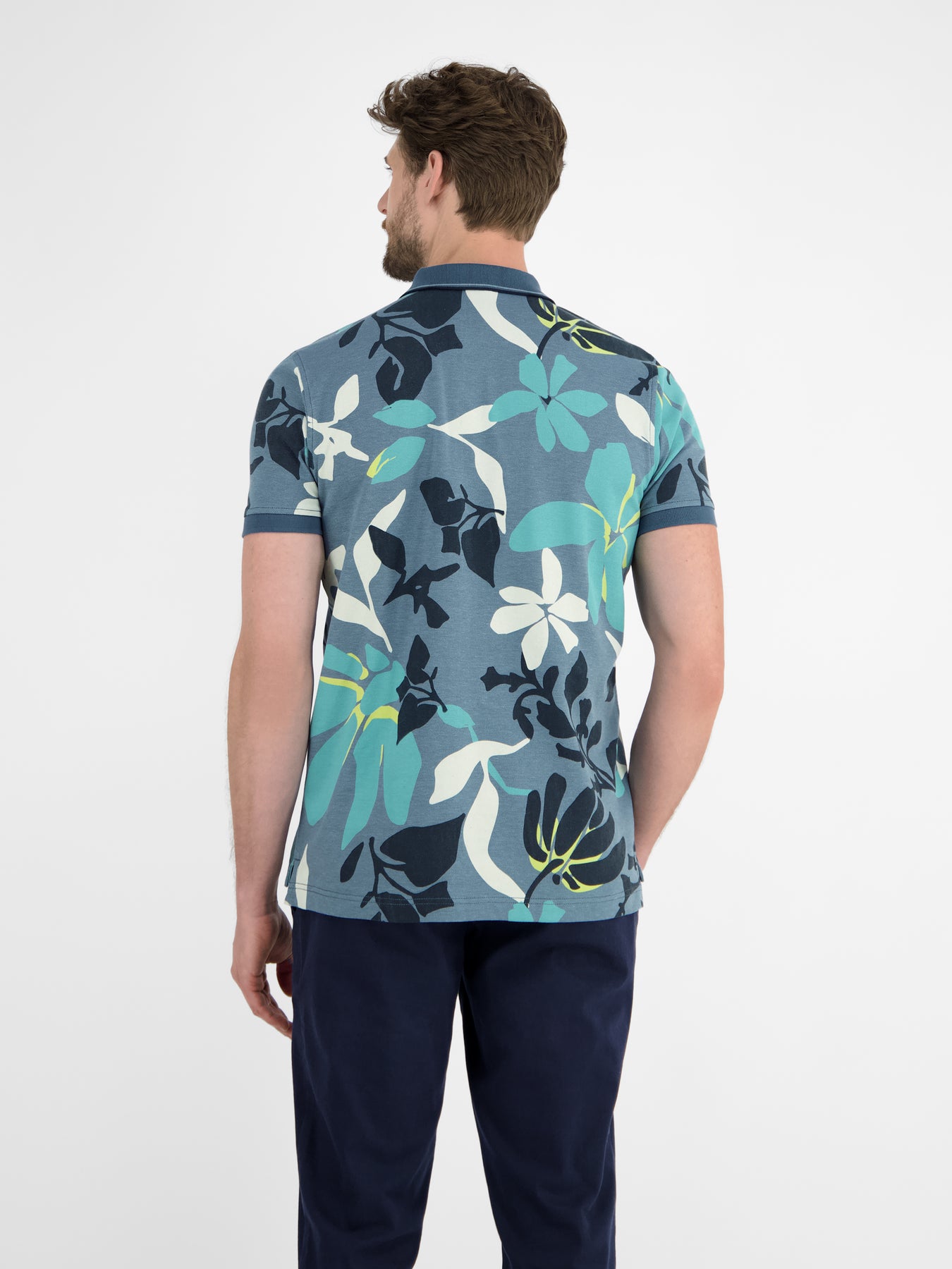 Poloshirt, sommerlich-floral gemustert