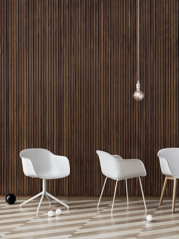Muuto Fiber Swivel stoel grijs