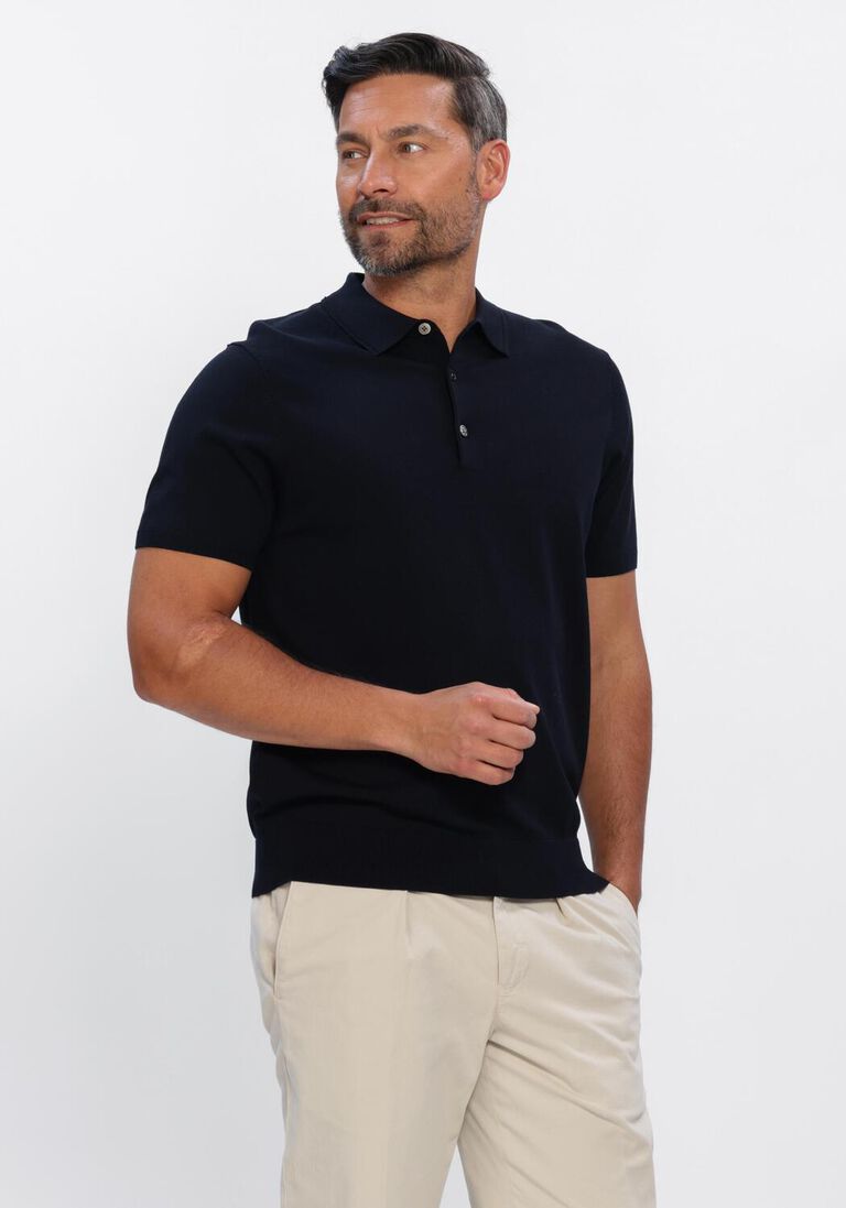 donkerblauwe profuomo polo polo ss luxury basic