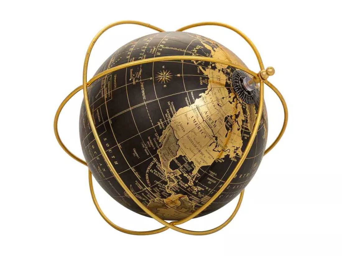 Globe terrestre d25x25h