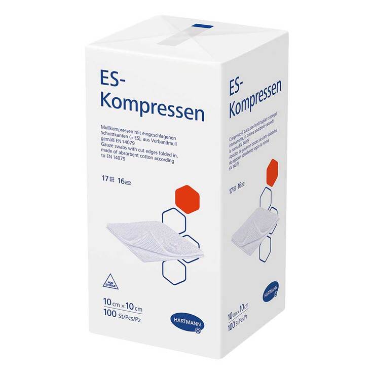 ES-Kompressen unsteril 10x10 cm 16fach, 100 St