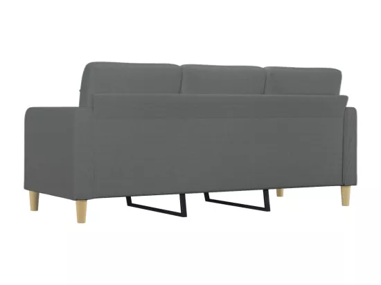 Canapé à 3 places Gris foncé 180 cm Tissu