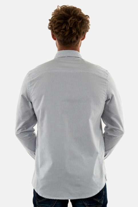 Chemise calvin klein jeans oxford 0fb white china blue stripe