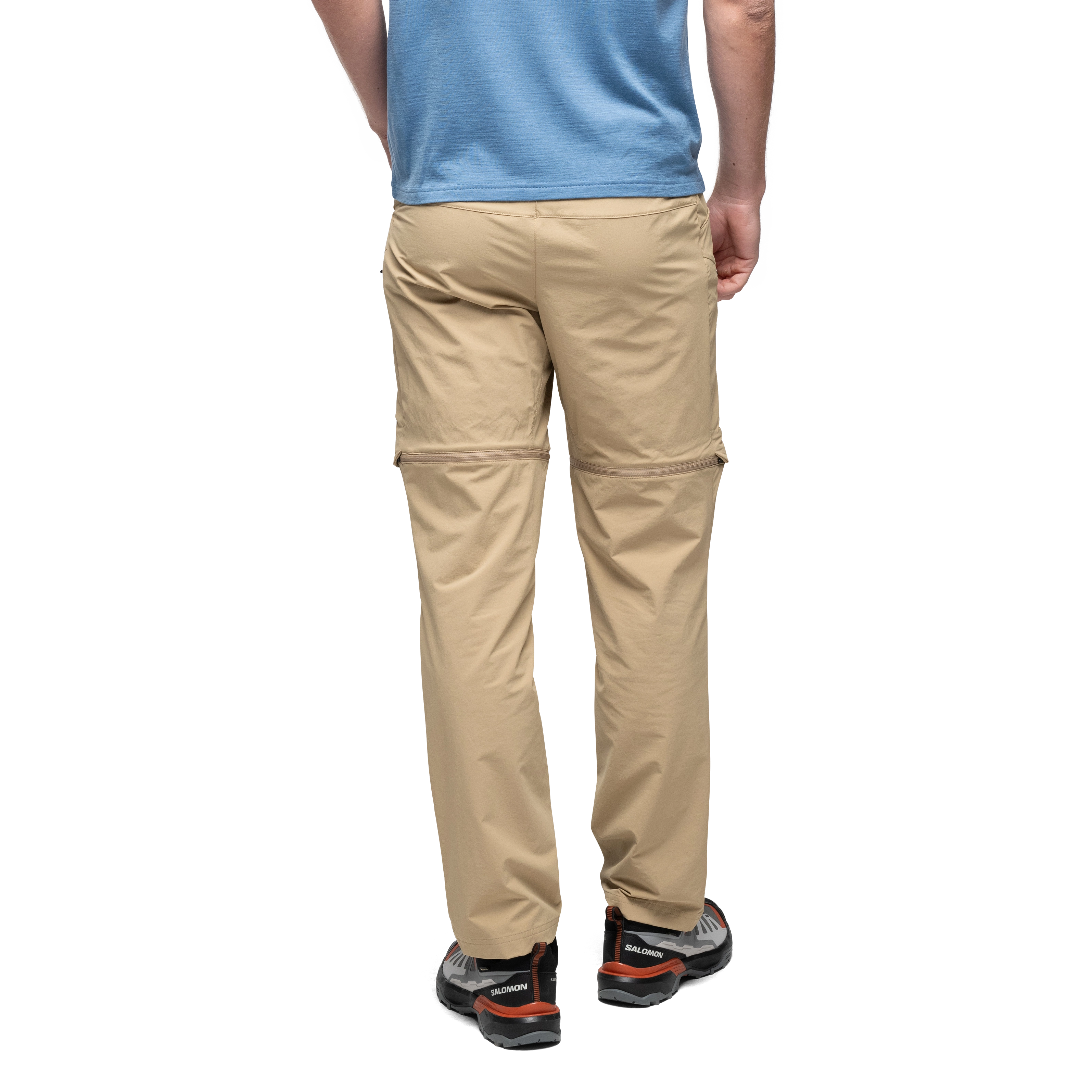 Convertible Zip-Off Softshell Pants Men Warm Sand