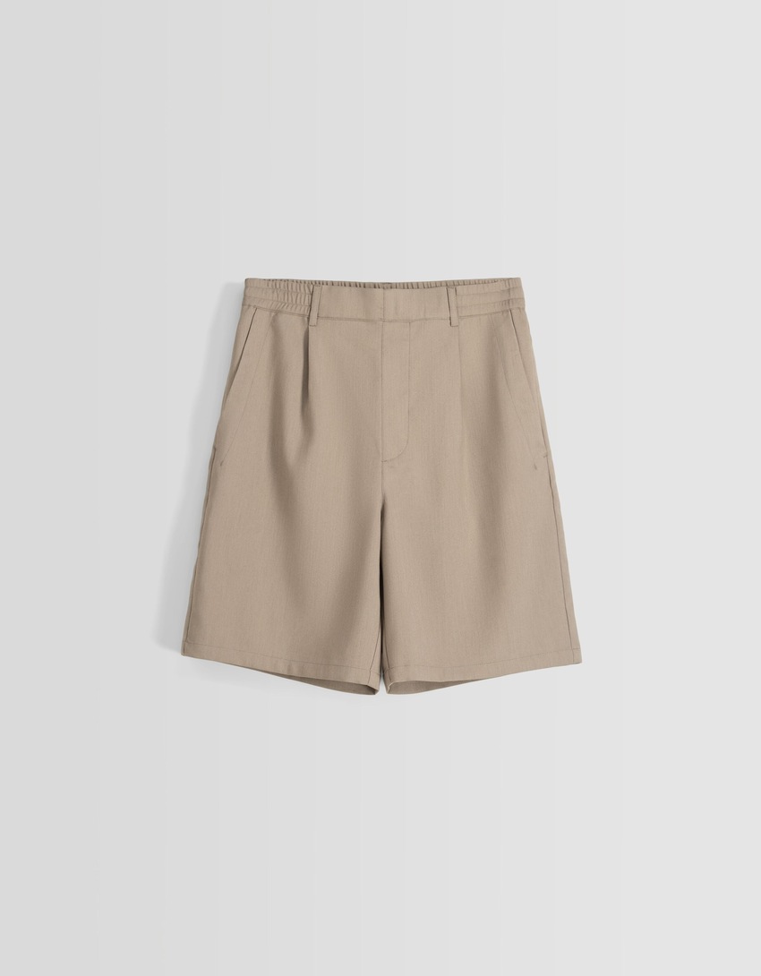 Bermudas de alfaiataria com pernas largas