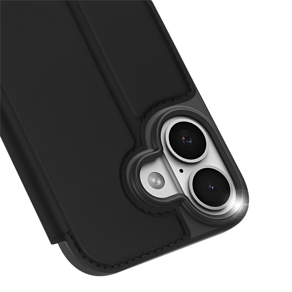 iPhone 17 Flip Wallet Cover Leder Tasche - Schwarz