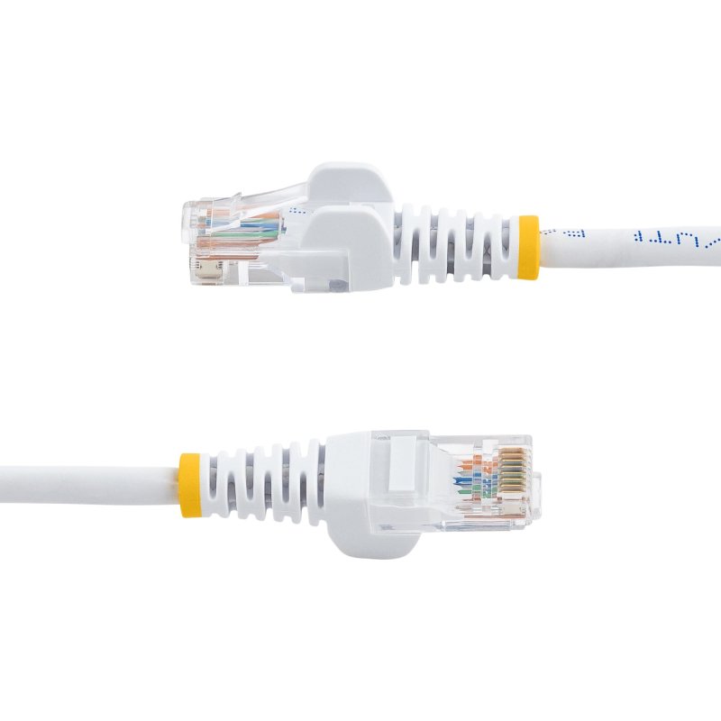 StarTech.com Câble réseau Cat5e UTP sans crochet de 2m - Cordon Ethernet RJ45 anti-accroc - M/M - Blanc