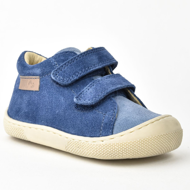 Naturino Naturino Barefoot Amur Velcros Suede Celeste Azure