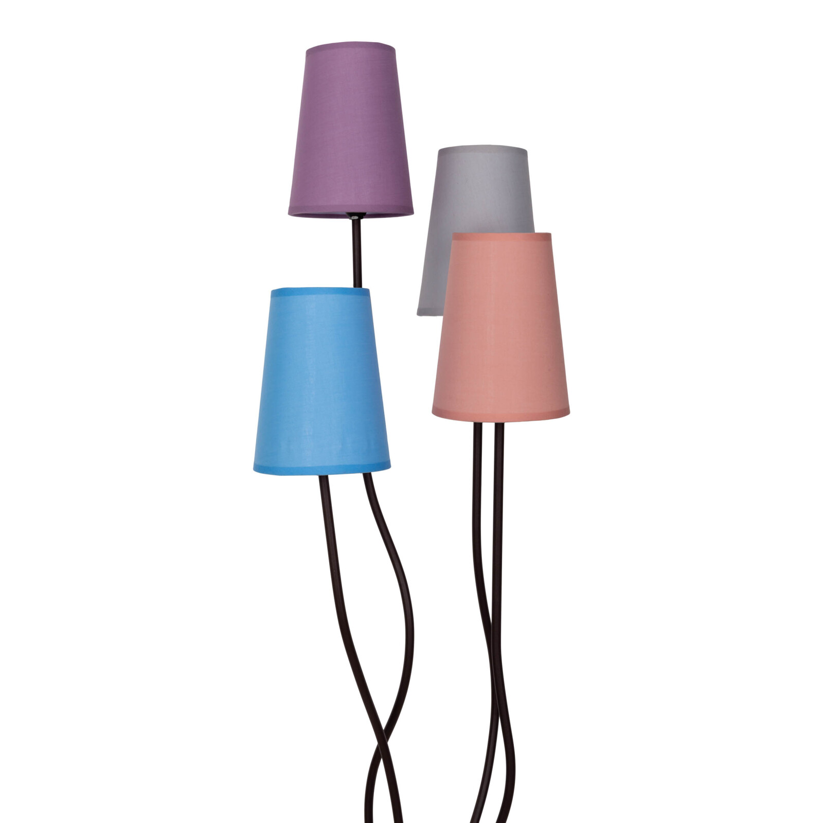 Stehleuchte BOHO - braun-bunt - 4-flammig - 138 cm