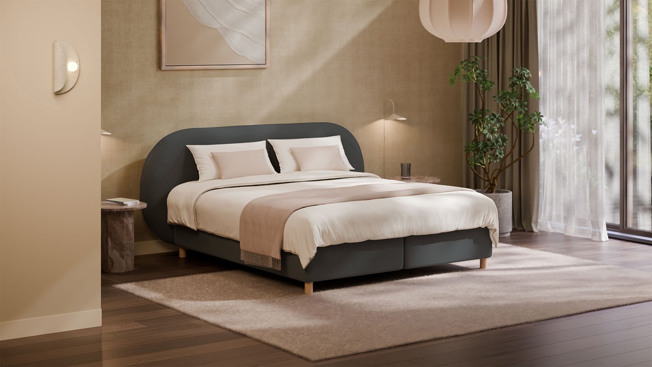 Boxspring Flow - Warm wool anthracite