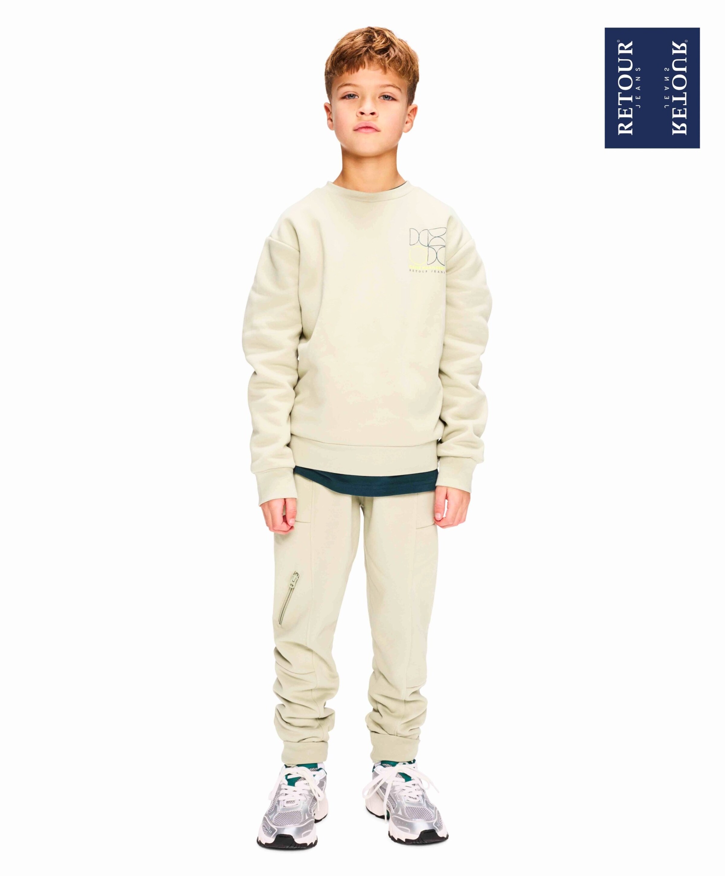 Retour Jongens sweater groen