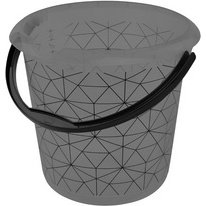 Seau déco ilvie 'polygon', rond, 10 litres