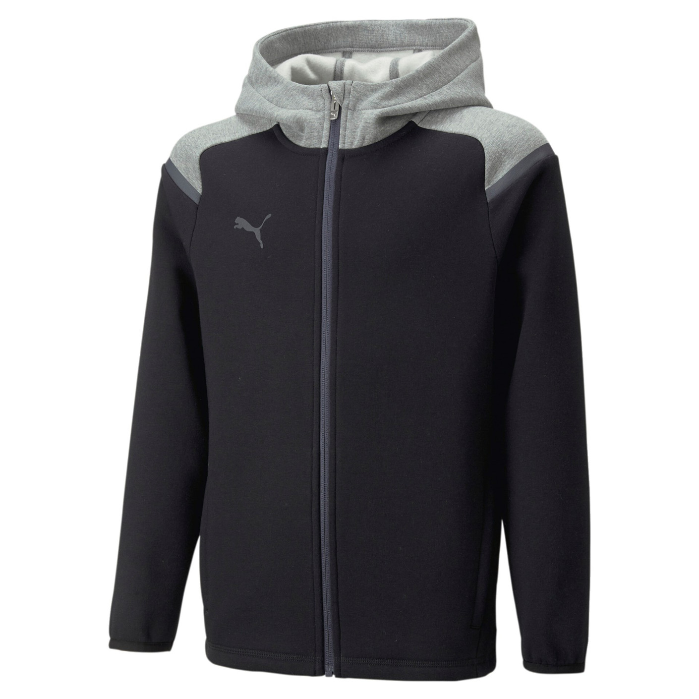 PUMA TeamCup Casual Trainingspak Kids Zwart Grijs Donkergrijs