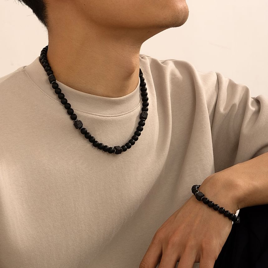 Gretlyn - Choker / Armband met imitatie edelstenen kralen