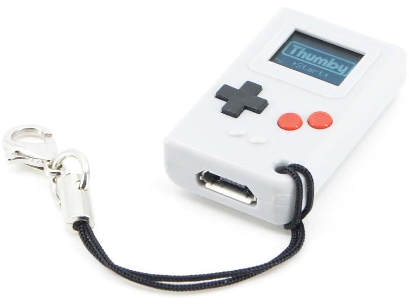 GAME Handheld Thumby Grau Mini Retrokonsole mit 5 vorinstallierte Spiele
