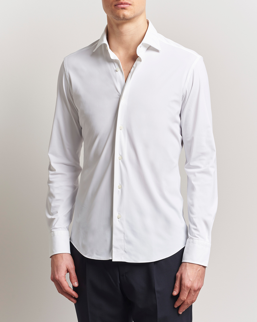 Grigio Jersey Stretch Shirt White