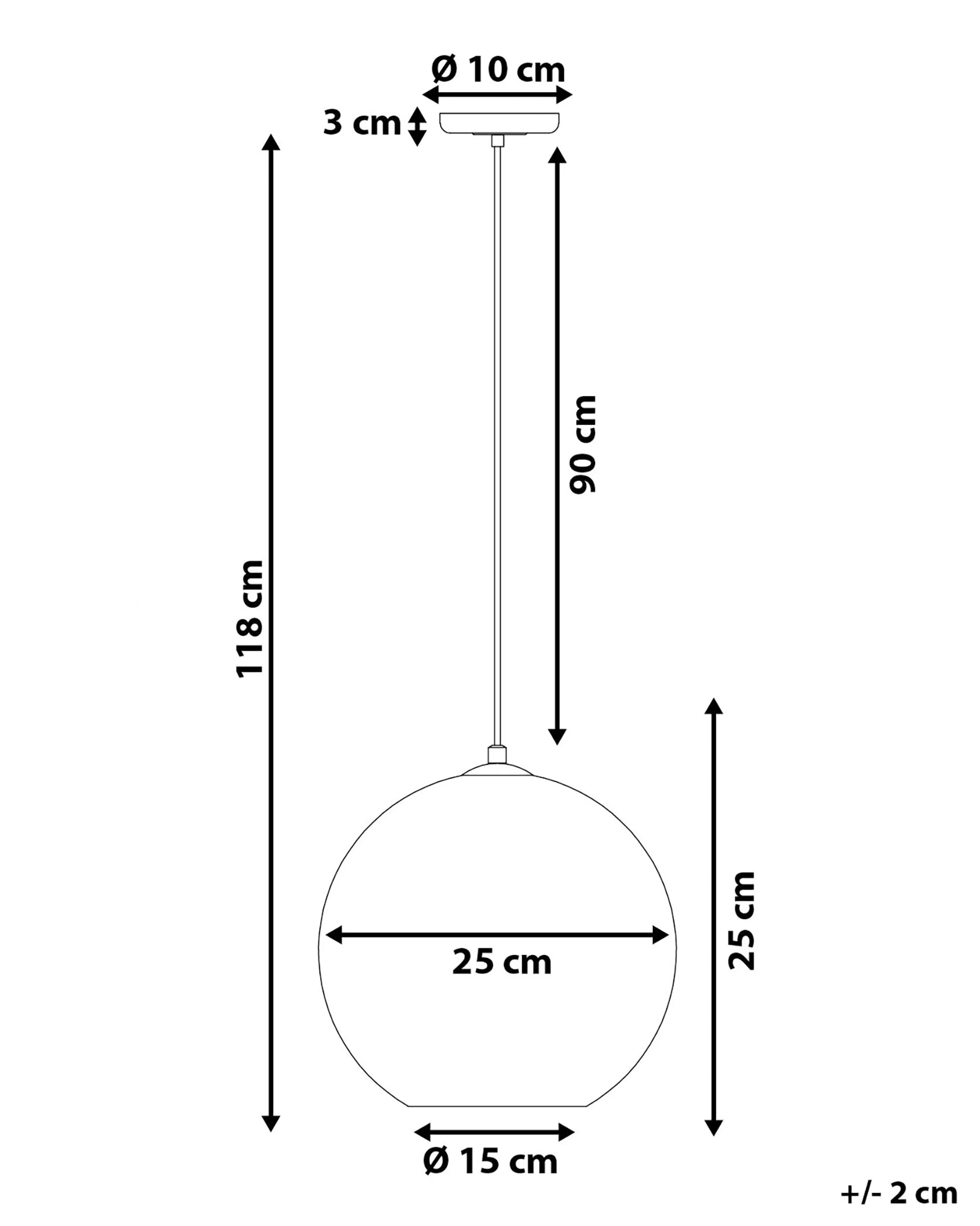 Hanglamp SESSERA Glas Zilver