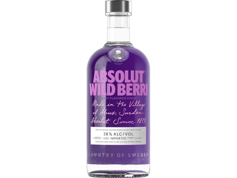 Absolut Vodka Wild Berri 0.7 l Aromatisierte Spirituose auf Getreidebasis mit Beerenaroma