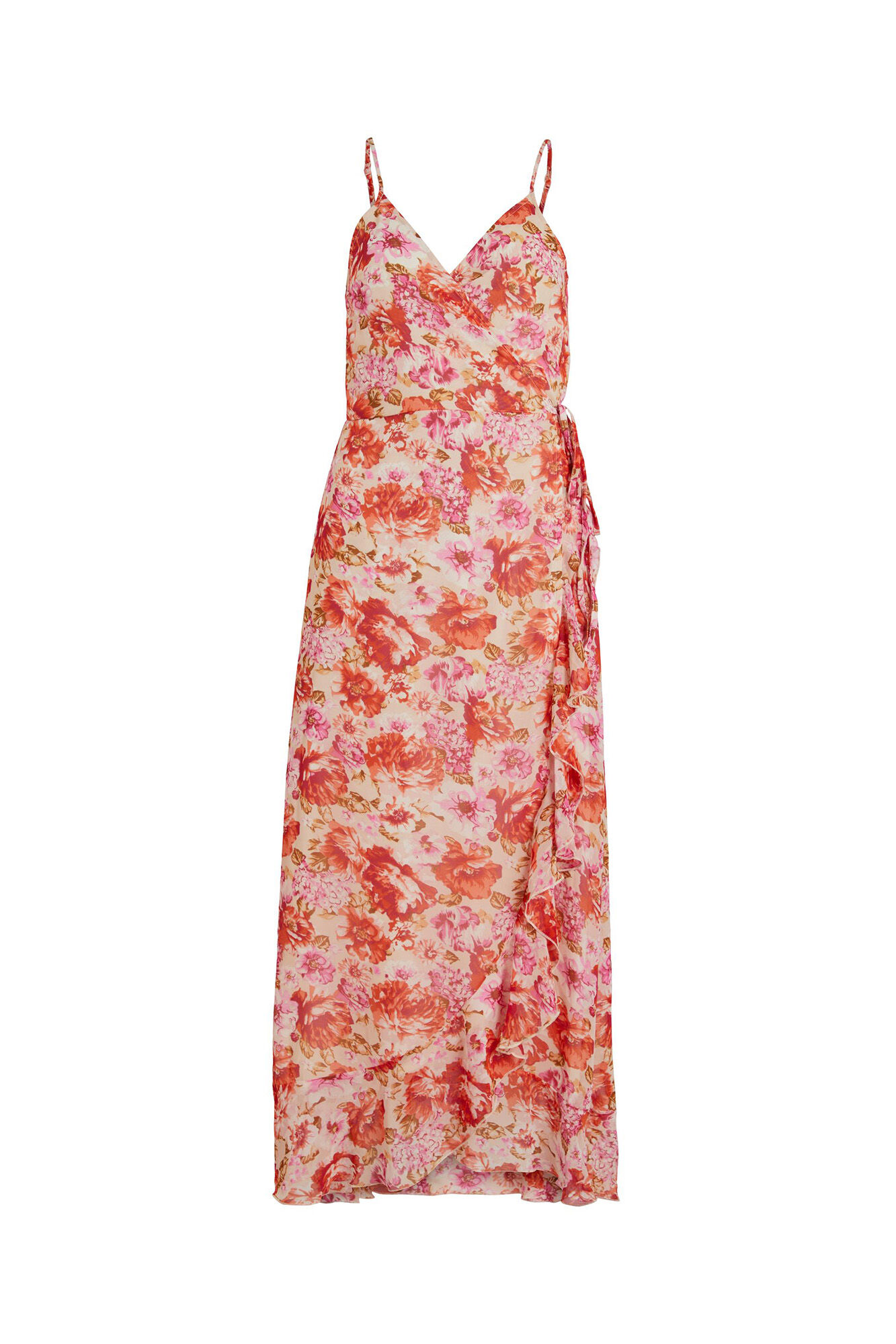 Vestido envelope com alças - Cinza