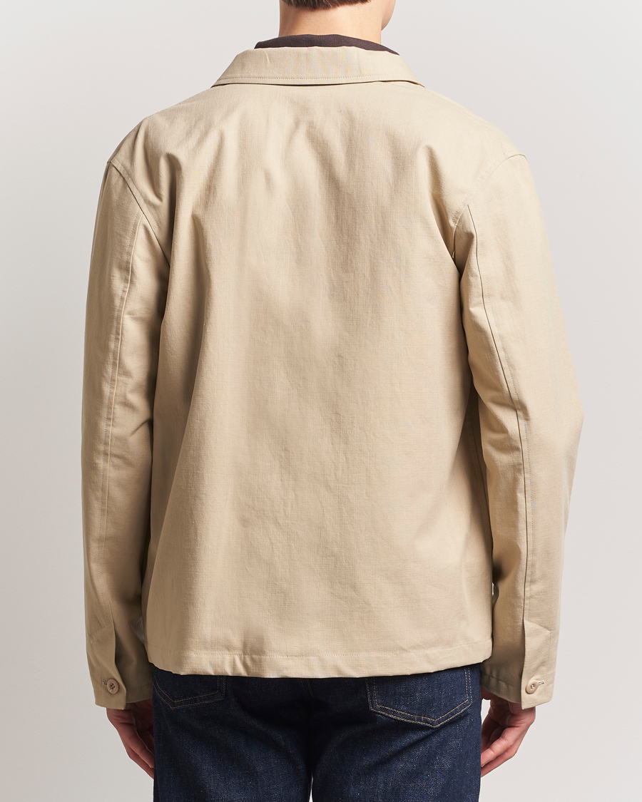 A.P.C. Rodney Textured Cotton Overshirt Beige
