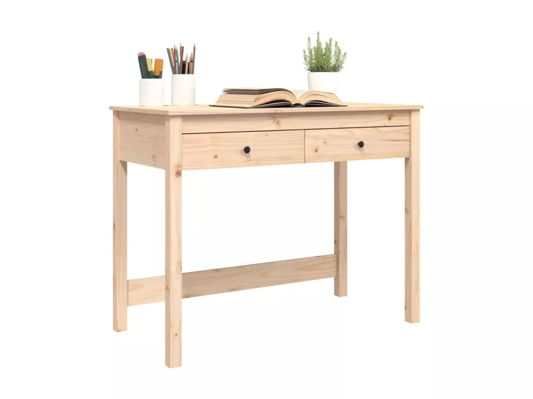 Bureau avec tiroirs 100x50x78 cm Bois massif de pin