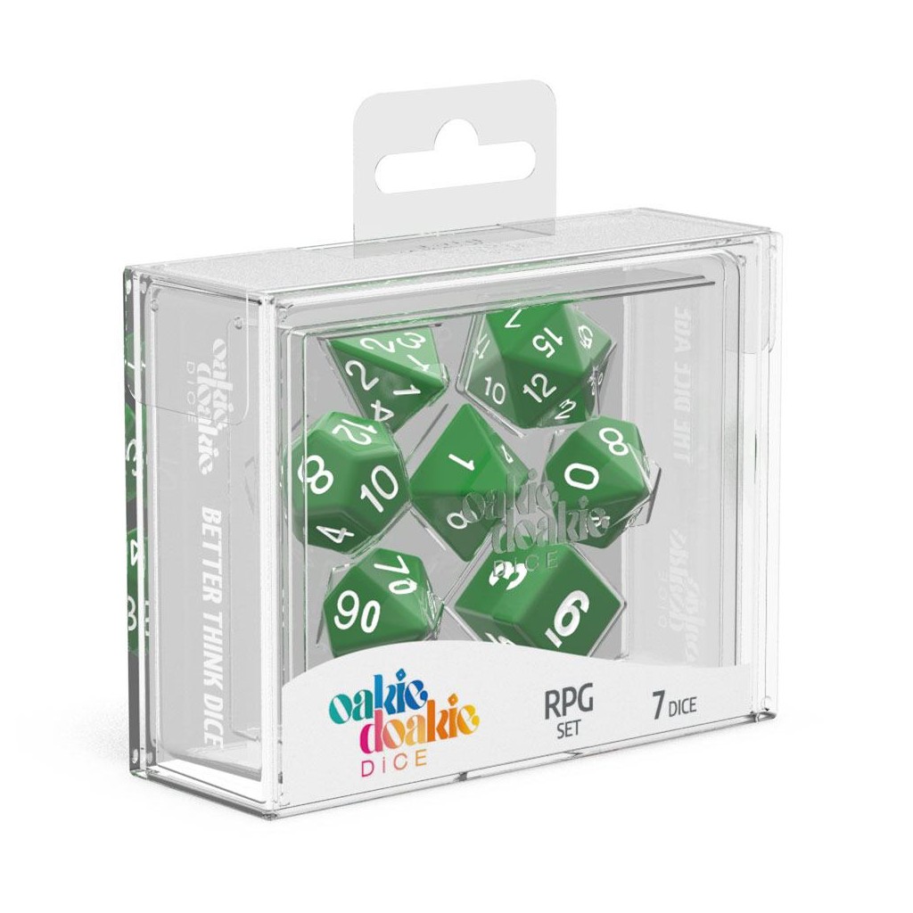 Oakie Doakie Dice dés RPG-Set Solid - Vert (7)