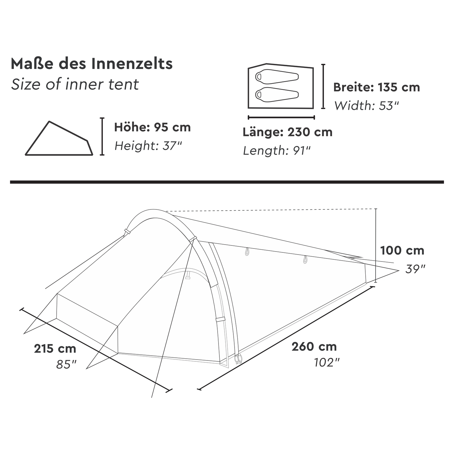 Tambu Chota 2 Black Coating trekkingtent