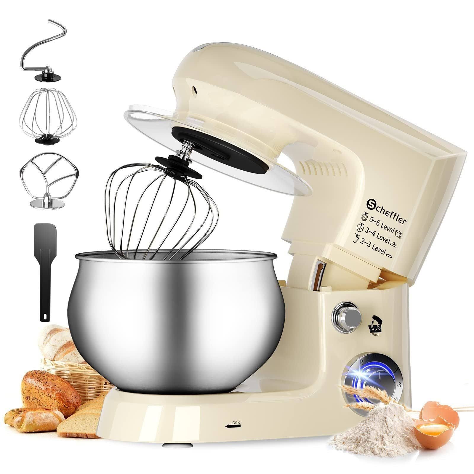 Küchenmaschine 2000W ,5L Edelstahlschüssel Knetmaschine mit 6. Gang