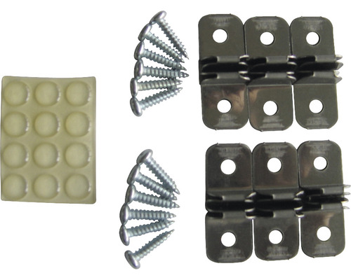 Duofix RVS plankbevestigingen, 6 stuks