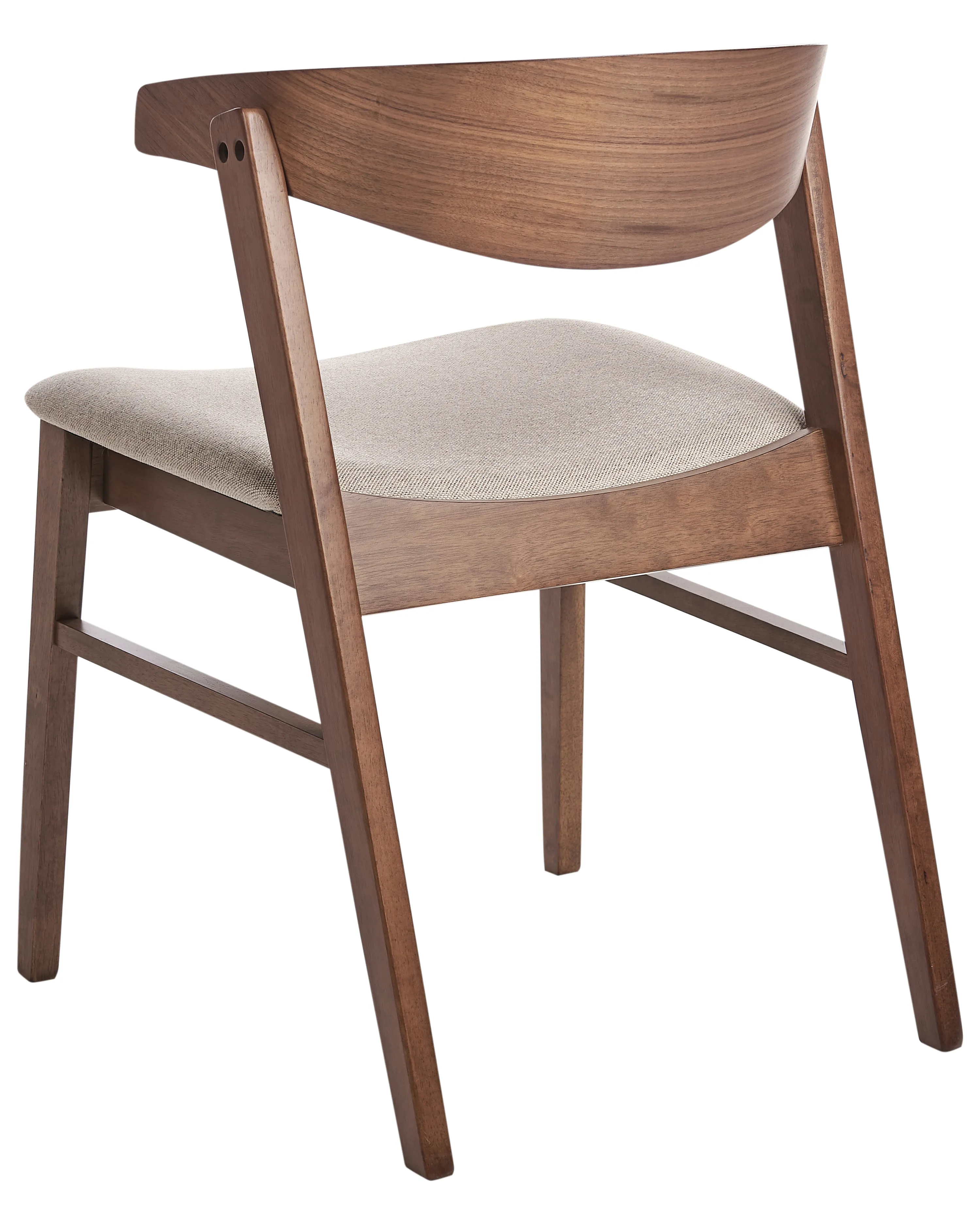 Set van 2 eetkamerstoelen LILLY Donkerbruin/beige