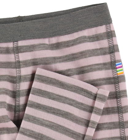 Joha Leggings - Uld - Rosa/Gr?