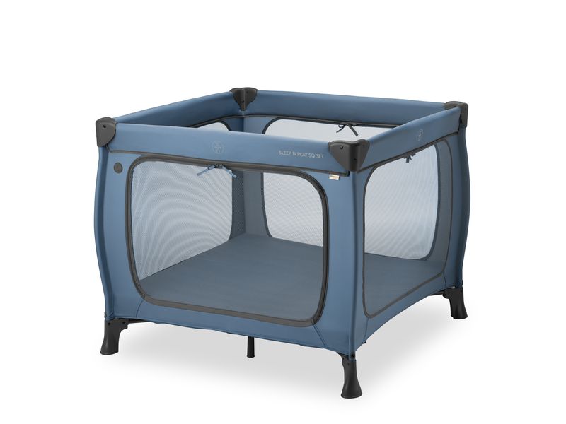 Hauck Reisebett Sleep N Play Dark Blue Laufgitter-Set: Bett mit vollwertiger Matratze
