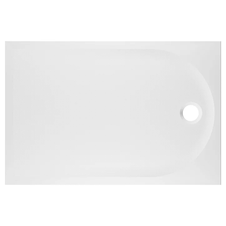 Receveur de douche 80 x 140 cm, résine, blanc, GoodHome Cavally