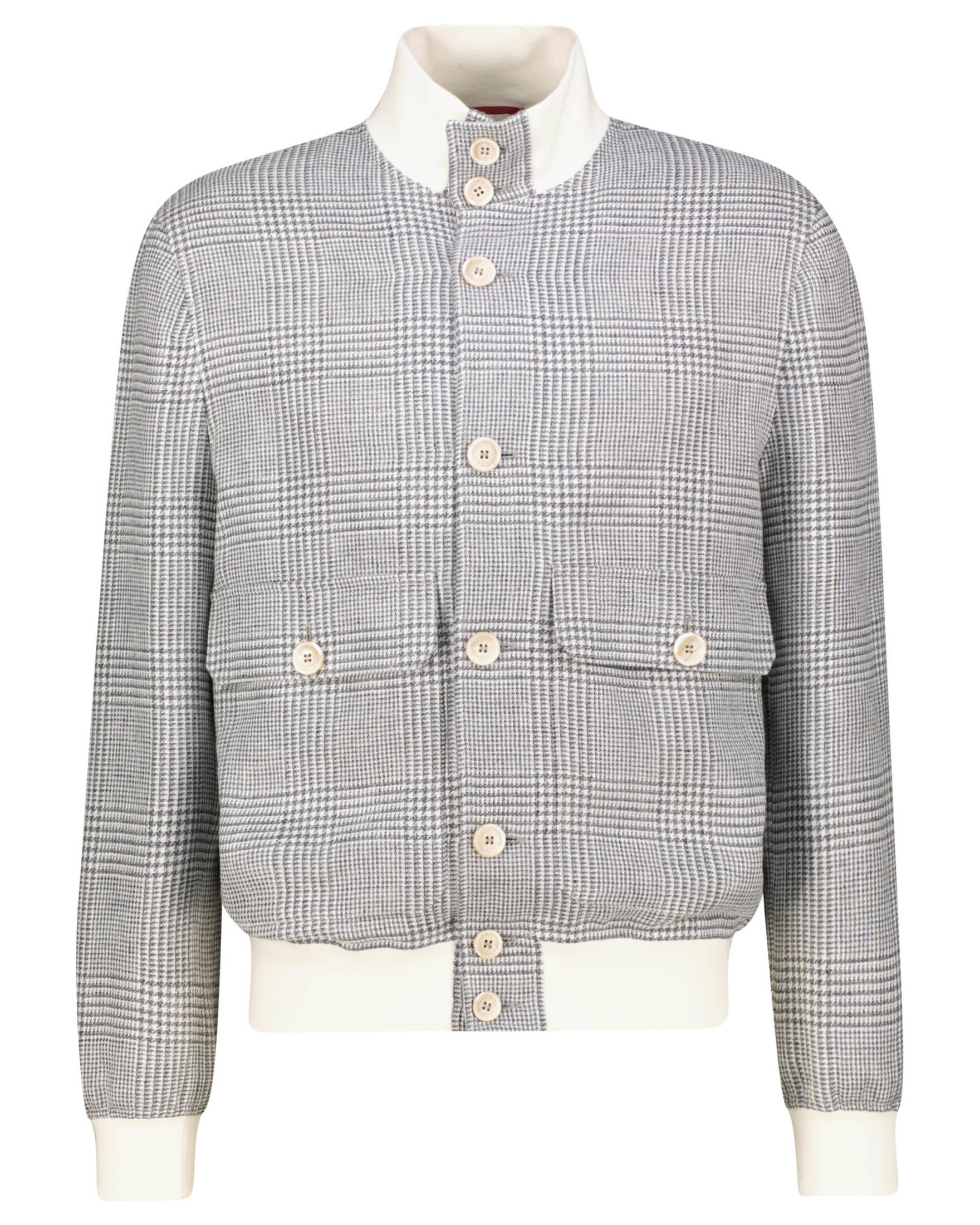 Brunello Cucinelli| Herren Blouson in Prince-of-Wales-Karo aus Leinen, Wolle und Seide