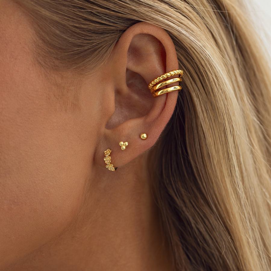 Timi Of Sweden Lupine Flower Huggie Earrings