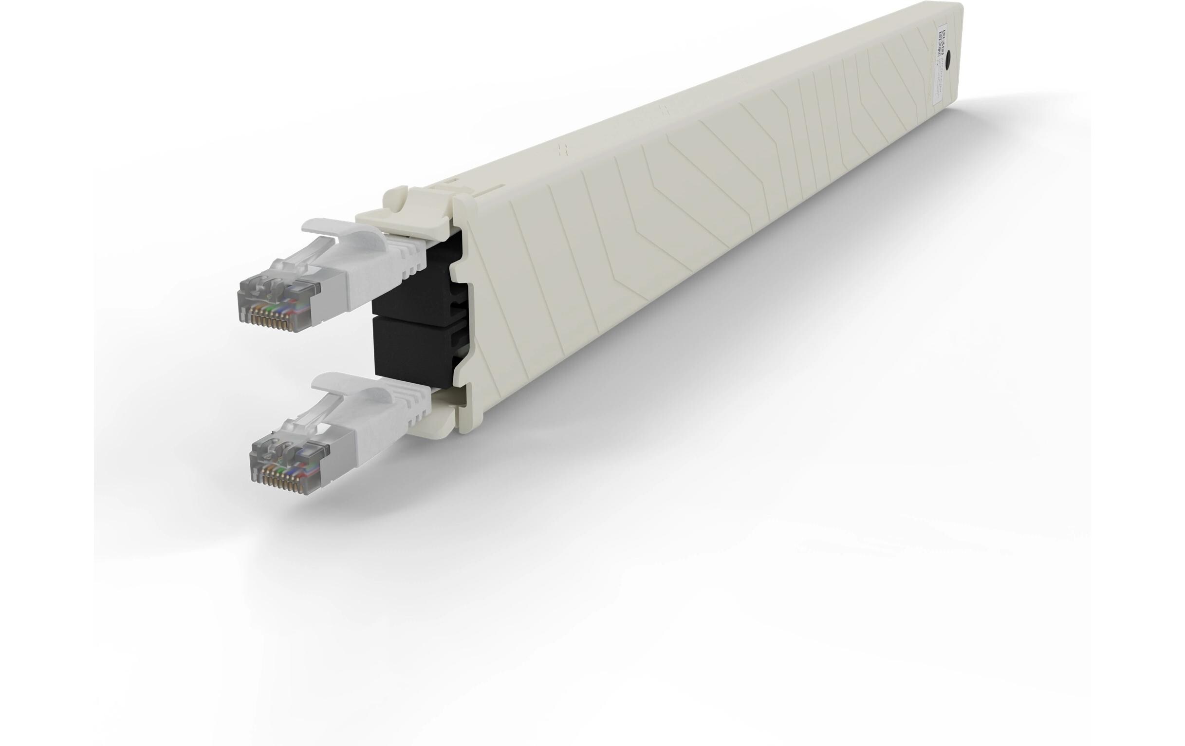 patchbox.one / Cassette / 8RU / Cat 6A, STP, 0.8 m, WeissAll-in-One Lösung für Ordnung im Netzwerkschrank